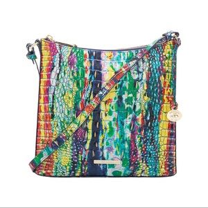 SOLD BRAHMIN Katie Crocodile-Embossed Muse Crossbody Bag Purse Energy Melbourne